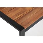 Bolero DS157 Acacia Wood and Steel Rectangular Industrial Table 1800mm