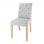 Bolero - 2 Pack - Chiswick Button Dining Chairs French Grey - DT698