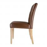Bolero DT699 - 2 Pack- Chiswick Button Dining Chairs Tan Leather 