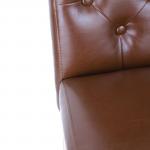 Bolero DT699 - 2 Pack- Chiswick Button Dining Chairs Tan Leather 