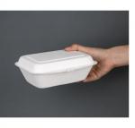 Fiesta Green DW248 Compostable Bagasse Hinged Food Containers 182mm