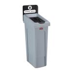 Rubbermaid DY082 Slim Jim General Waste Recycling Station Black 87Ltr