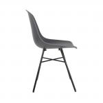 Bolero - 2 Pack - Arlo Side Chairs with Metal Frame - Charcoal 