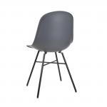 Bolero - 2 Pack - Arlo Side Chairs with Metal Frame - Charcoal 