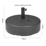 Bolero Black Plastic Parasol Base 40Ltr (filled)