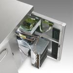 Gram Gastro 07 F 2207 CSG A DL DL DL DR C2 4 Door Freezer Prep Counter - Reach In Counter, 1/1 GN