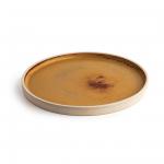 Olympia Canvas FA308 Flat Round Plate Sienna Rust (Pack of 6) 250mm