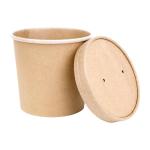 Fiesta Compostable Paper Soup Container Lids 98mm (Pack of 500) - FB556