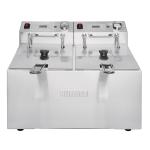 Buffalo FC259 Twin Tank Twin Basket 2x5Ltr Countertop Fryer with Timers 2x2.8kW