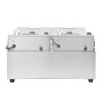 Buffalo FC259 Twin Tank Twin Basket 2x5Ltr Countertop Fryer with Timers 2x2.8kW