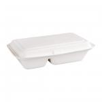Fiesta Green FC524 Compostable Bagasse 2-Compartment Hinged Food Containers 253mm (Pack of 200)