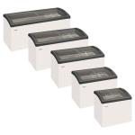 Elcold Focus131 Sliding Curved Glass Lid Chest Freezer