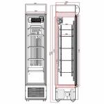 Tefcold FSC175HB Commercial Upright Glass Door Merchandiser Display Fridge