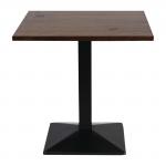 Turin Metal Base Pedestal Square Table with Vintage Top - FT512