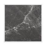 Bolero Dark Granite Effect Outdoor Tempered Glass Table Top White Trim 700mm