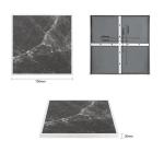 Bolero Dark Granite Effect Outdoor Tempered Glass Table Top White Trim 700mm