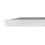 Bolero Dark Stone Effect Outdoor Tempered Glass Table Top White Trim