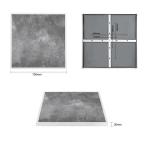 Bolero Dark Stone Effect Outdoor Tempered Glass Table Top White Trim
