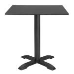 Bolero FU530 Matte Black Square Outdoor Table Top 700mm
