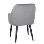 Bolero Lia Velvet Set of 2 Chairs - Grey - FX071