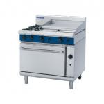 Blue Seal G506C 4 Burner Static Ovens & 300mm Smooth Griddle 