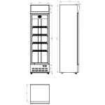 Blizzard GD350 Commercial Single Glass Door Merchandiser - 350ltr