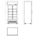 Blizzard GD630SL Commercial 630ltr Double Glass Door Merchandiser - Sliding