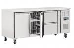 Polar GD874 U-Series 2 Door and 2 Drawer Counter Fridge 417Ltr