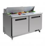Polar GD883  U-Series 2 Door Preparation Counter 527Ltr
