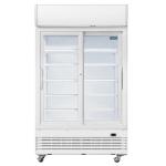 Polar GE581 G-Series Upright Display Cooler with Light Box 950Ltr with Sliding Doors 