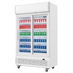 Polar GE581 G-Series Upright Display Cooler with Light Box 950Ltr with Sliding Doors 