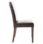 Bolero GF955 Faux Leather Dining Chairs Dark Brown (Pack of 2)