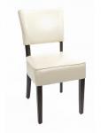 GF958 Bolero Chunky Faux Leather Chairs Cream (Pack of 2)