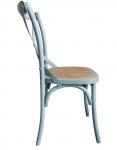 GG655 Bolero Blue Wooden Dining Chairs With Backrest (Pack Of 2)