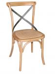 GG656 Bolero Natural Wooden Dining Chairs with Backrest (Pack of 2)