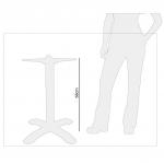 GG660 Bolero Aluminium Four Leg Table Base