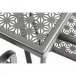 Bolero GG704 Grey Steel Patterned Square Bistro Table 700mm