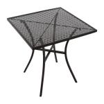 Bolero GG706 Black Steel Patterned Square Bistro Table 700mm