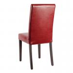 GH443 Bolero Faux Leather Dining Chairs Red (Pack of 2)