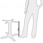 Bolero GH445 Cast Iron Coffee Height Table Base