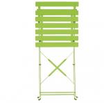 GH552 Bolero Green Pavement Style Steel Folding Chairs (Pack of 2)