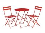 GH555 Bolero Pavement Style Steel Chairs Red (Pack of 2)