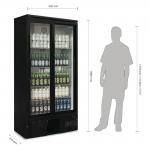 Polar GJ448 G-Series Upright Back Bar Cooler with Sliding Doors 490Ltr