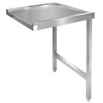 Vogue GJ534 Pass Through Dishwash Table Right 600mm