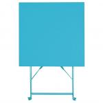 Bolero GK985 Seaside Blue Pavement Style Steel Table Square 600mm