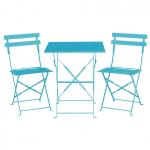 Bolero GK985 Seaside Blue Pavement Style Steel Table Square 600mm