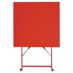 Bolero GK986 Red Pavement Style Steel Table Square 600mm