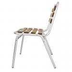 GK997 Bolero Aluminium and Ash Bistro Sidechair (Pack of 4)