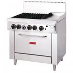 Thor 4 Burner Oven Range with 305mm Built-In Griddle - LPG Only - GL174