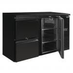 Polar U-Series Single Door Back Bar Counter Fridge with Drawers  GL186